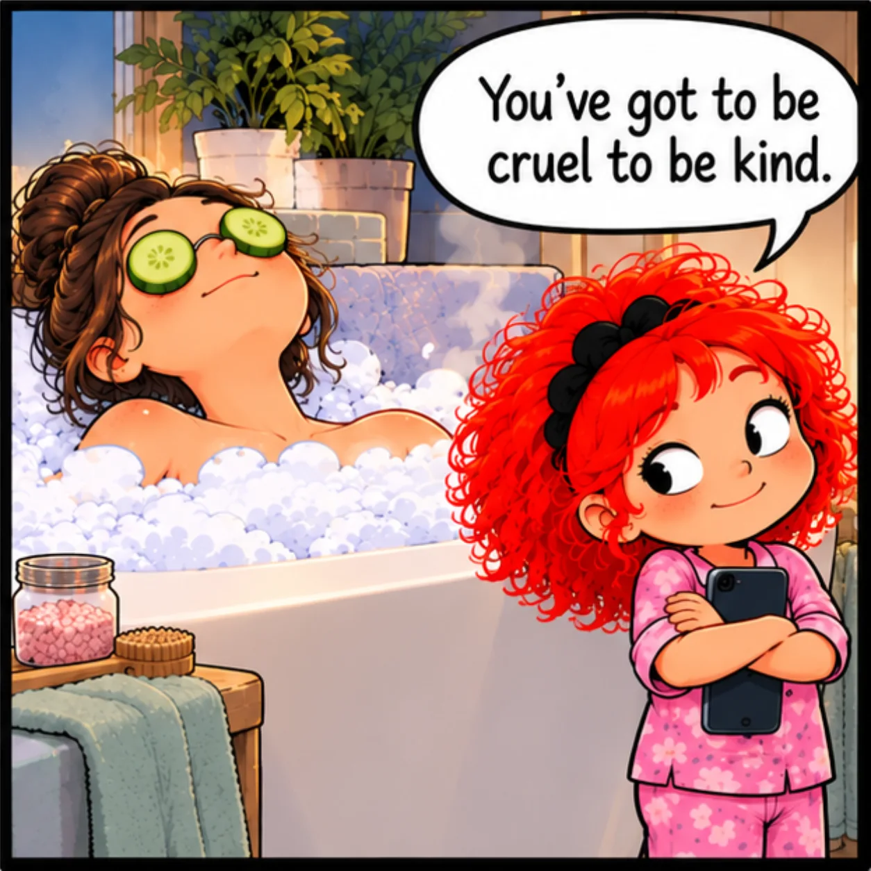 Cruel to Be Kind — Lil Juno comic, panel 4 of 4