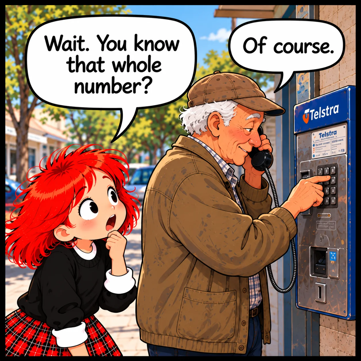 Phone Numbers — Lil Juno comic, panel 1 of 4