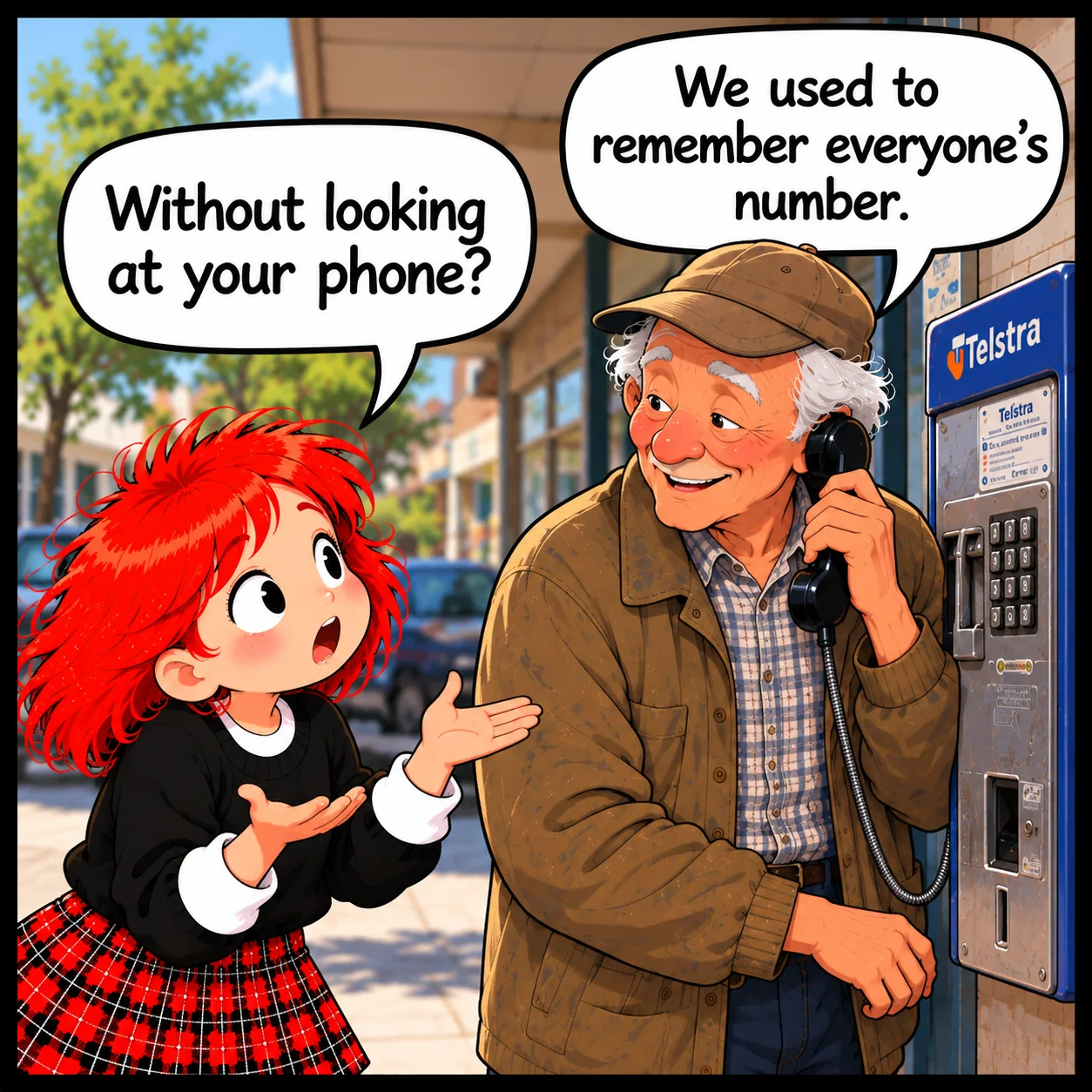 Phone Numbers — Lil Juno comic, panel 2 of 4