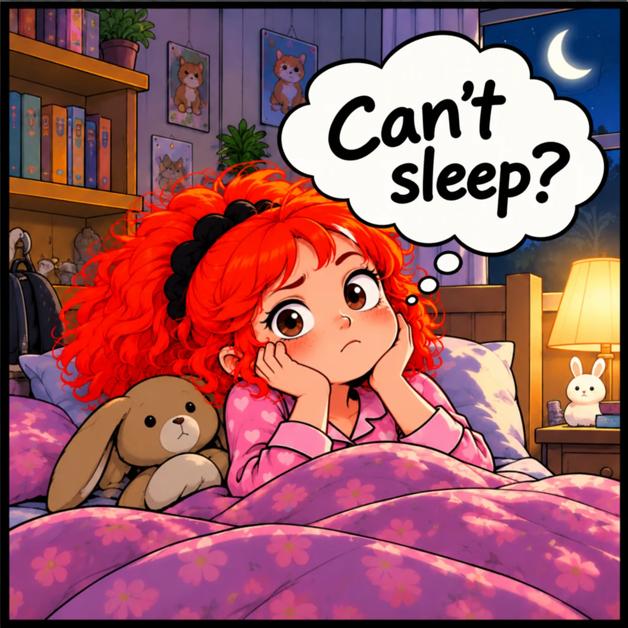 Sleepless? — Lil Juno comic, panel 1 of 4