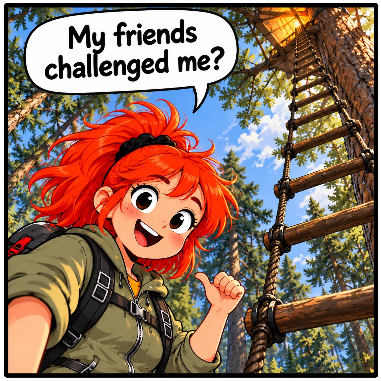 The Challenge — Lil Juno comic, panel 1 of 4