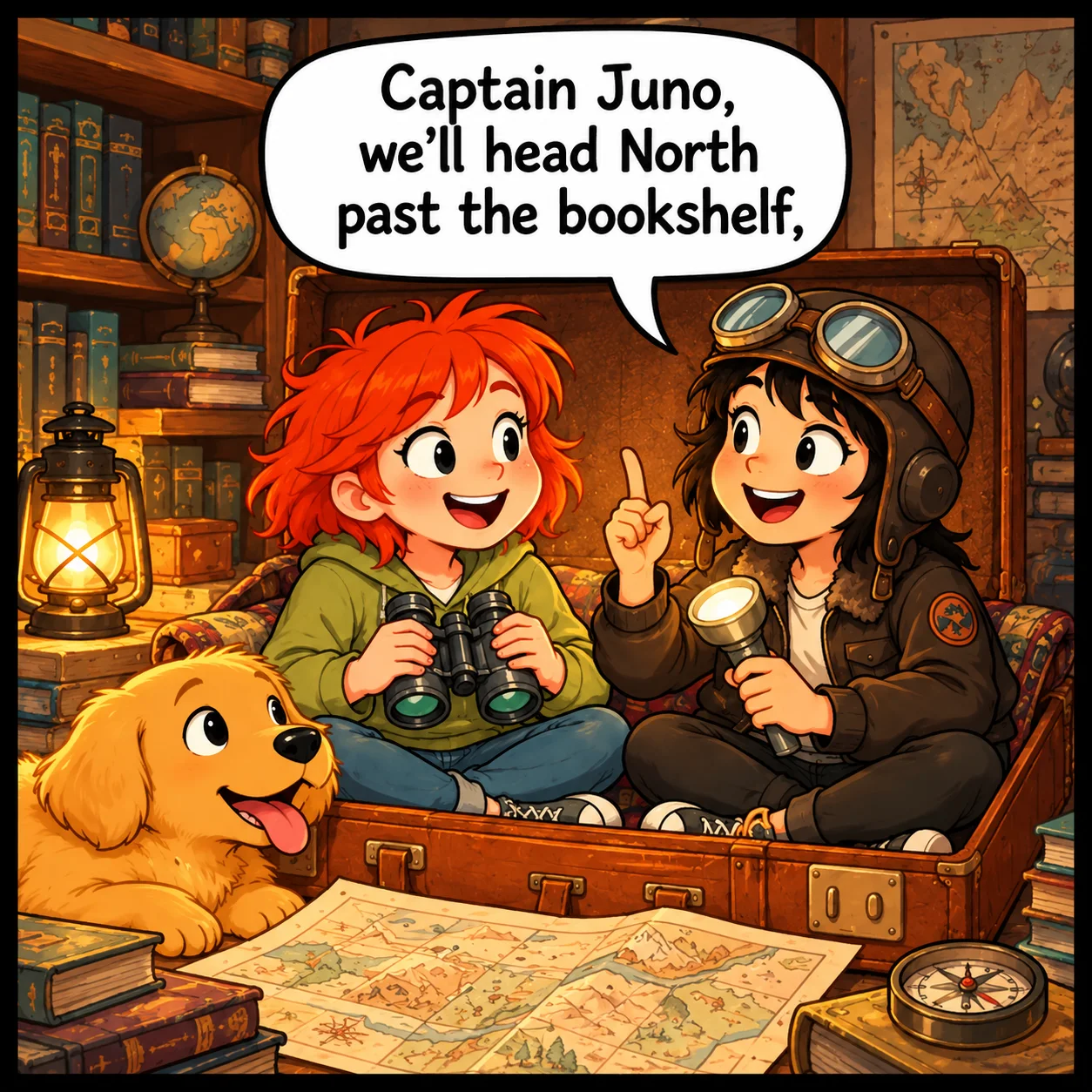 The Expedition — Lil Juno comic, panel 1 of 4