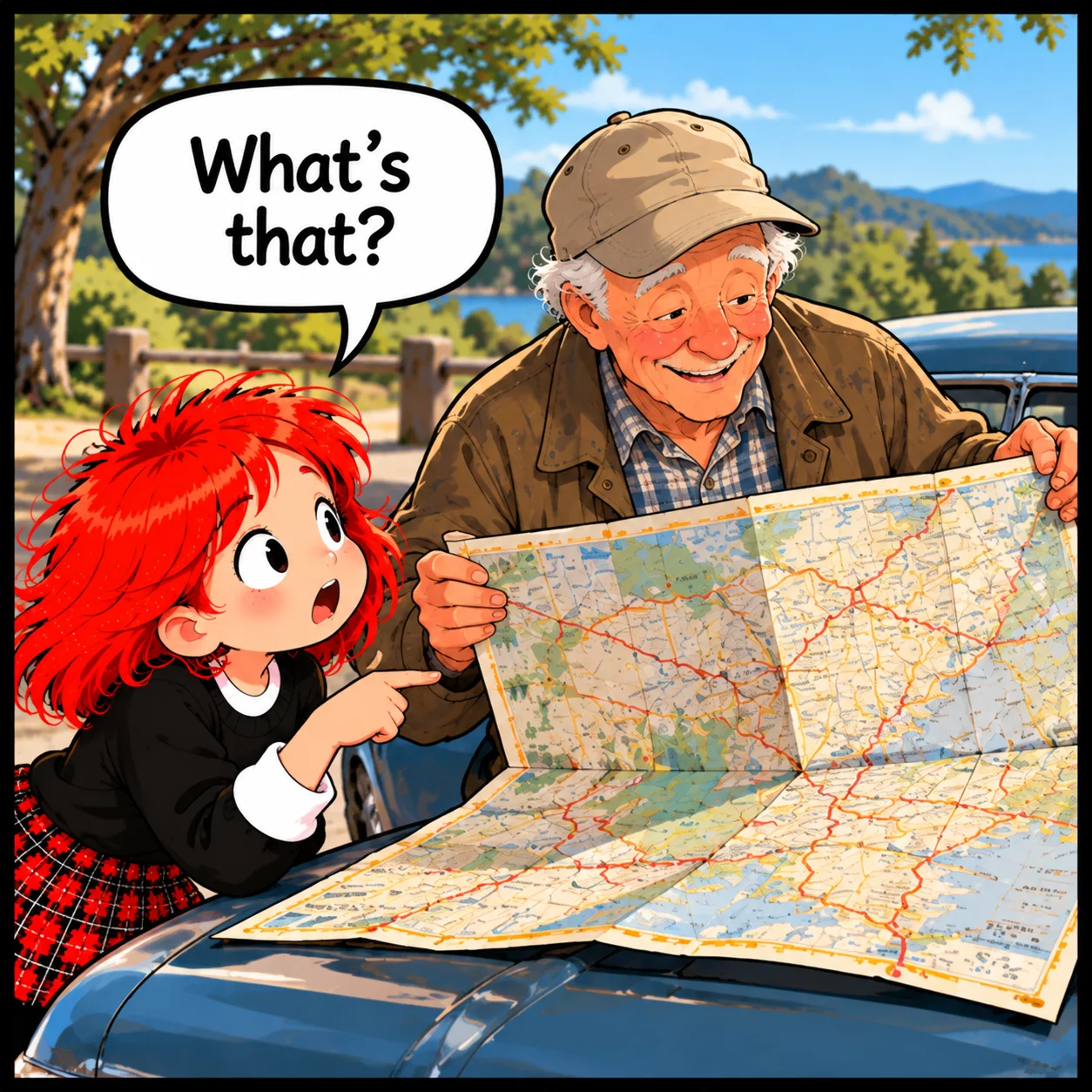 The Map — Lil Juno comic, panel 1 of 4