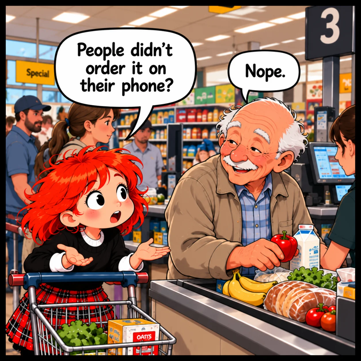 The Milkman — Lil Juno comic, panel 2 of 4