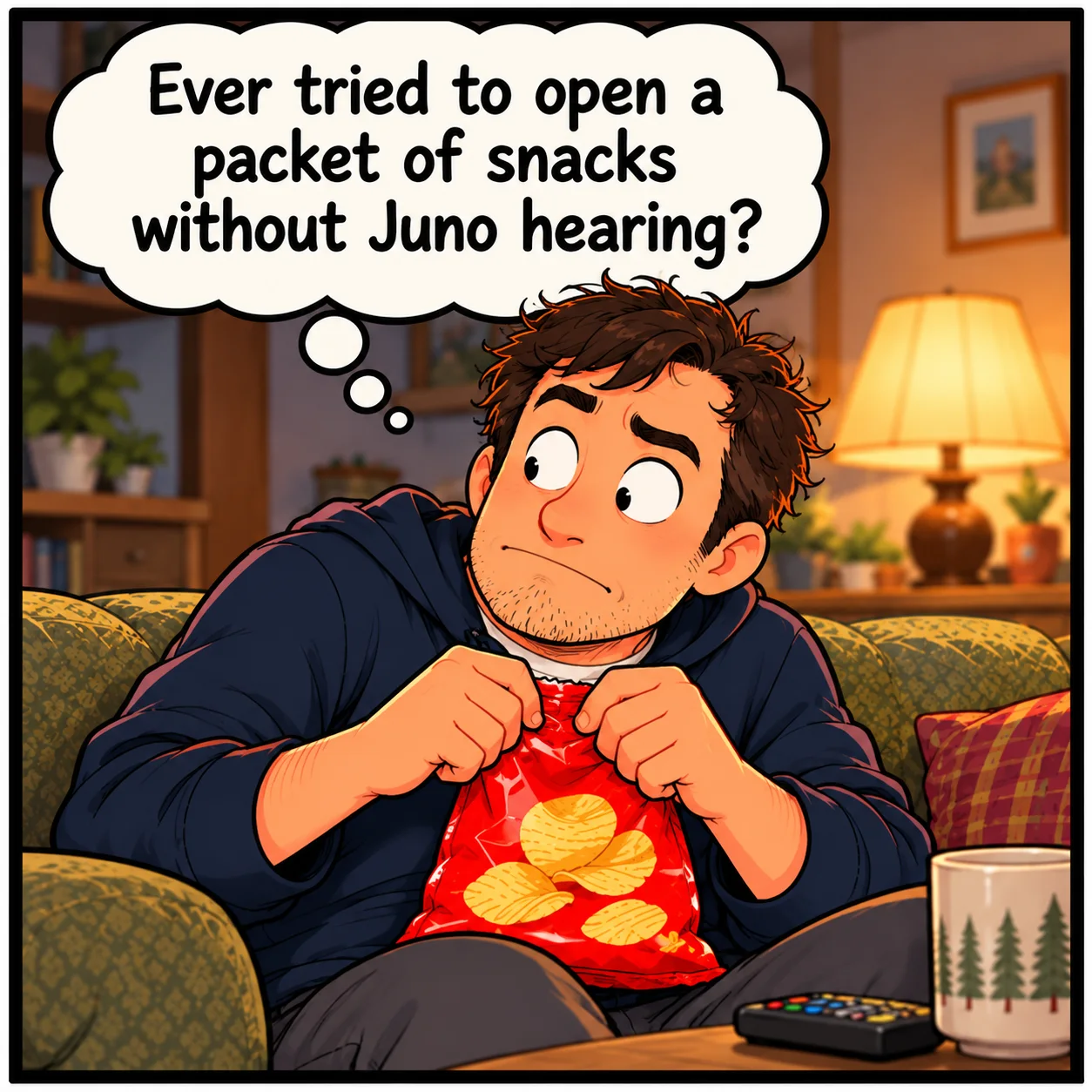 The Snack Packet — Lil Juno comic, panel 1 of 4