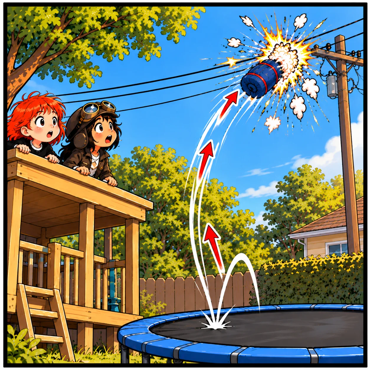 The Trampoline Test — Lil Juno comic, panel 3 of 4