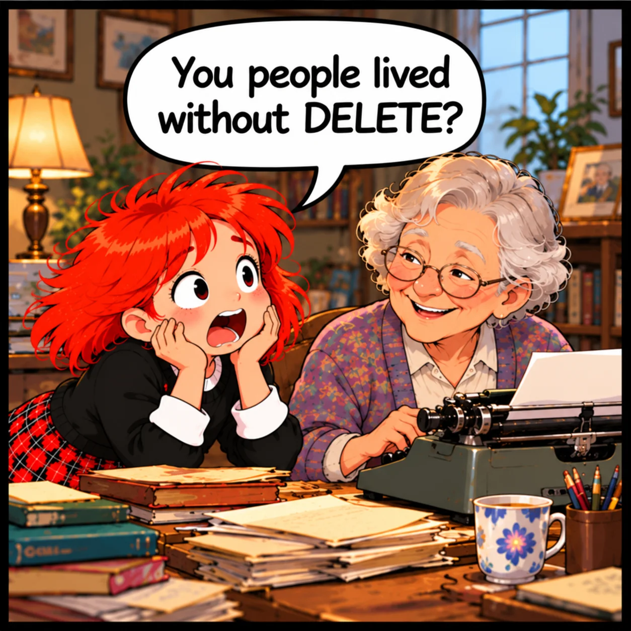 Where’s the Delete Key? — Lil Juno comic, panel 4 of 4